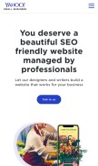 How yahoosmallbusiness.com looks like on a mobile device such as an iPhone.