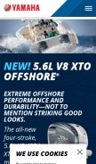 How yamahaoutboards.com looks like on a mobile device such as an iPhone.