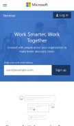 How yammer.com looks like on a mobile device such as an iPhone.