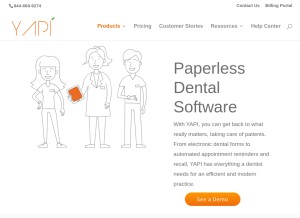 How yapicentral.com looks like on a tablet such as an iPad.