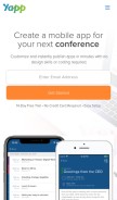 How yapp.us looks like on a mobile device such as an iPhone.