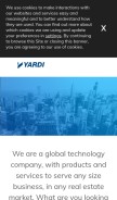 How yardi.com looks like on a mobile device such as an iPhone.