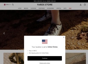 How yardsstore.com looks like on a tablet such as an iPad.