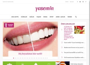 How yasemin.com looks like on a tablet such as an iPad.