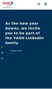 How yash.com looks like on a mobile device such as an iPhone.