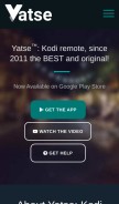How yatse.tv looks like on a mobile device such as an iPhone.