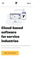 How yclients.com looks like on a mobile device such as an iPhone.