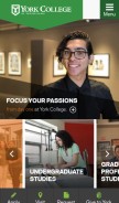 How ycp.edu looks like on a mobile device such as an iPhone.