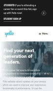 How yello.co looks like on a mobile device such as an iPhone.