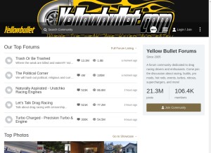 How yellowbullet.com looks like on a tablet such as an iPad.