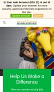 How yellowfeatherfund.org looks like on a mobile device such as an iPhone.