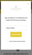 How yellowstartactical.com looks like on a mobile device such as an iPhone.