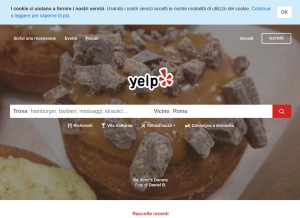 How yelp.it looks like on a tablet such as an iPad.