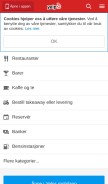 How yelp.no looks like on a mobile device such as an iPhone.