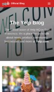 How yelpblog.com looks like on a mobile device such as an iPhone.