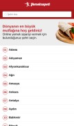 How yemeksepeti.com looks like on a mobile device such as an iPhone.
