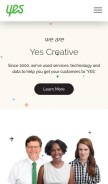 How yesmail.com looks like on a mobile device such as an iPhone.