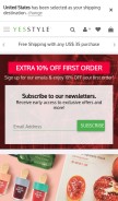 How yesstyle.com looks like on a mobile device such as an iPhone.