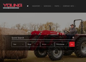 How yfmonline.com looks like on a tablet such as an iPad.