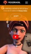 How yggdrasilgaming.com looks like on a mobile device such as an iPhone.
