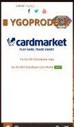 How ygoprodeck.com looks like on a mobile device such as an iPhone.