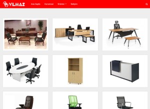 How yilmazburo.net looks like on a tablet such as an iPad.