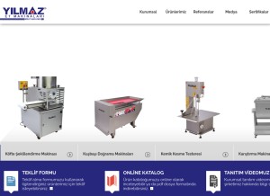 How yilmazetmakinalari.com looks like on a tablet such as an iPad.