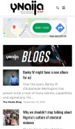 How ynaija.com looks like on a mobile device such as an iPhone.