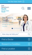 How ynhh.org looks like on a mobile device such as an iPhone.