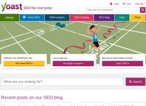 How yoast.com looks like on a tablet such as an iPad.