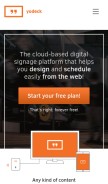 How yodeck.com looks like on a mobile device such as an iPhone.