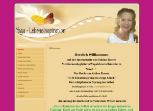 How yoga-lebensinspiration.ch looks like on a tablet such as an iPad.