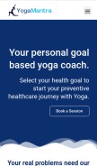 How yogamantraonline.com looks like on a mobile device such as an iPhone.