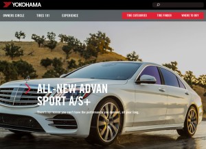 How yokohamatire.com looks like on a tablet such as an iPad.