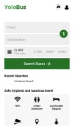 How yolobus.in looks like on a mobile device such as an iPhone.