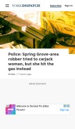 How yorkdispatch.com looks like on a mobile device such as an iPhone.