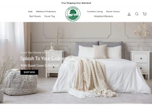 How yorkshirebedding.co.uk looks like on a tablet such as an iPad.