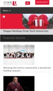 How yorku.ca looks like on a mobile device such as an iPhone.