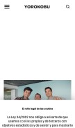 How yorokobu.es looks like on a mobile device such as an iPhone.