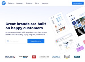 How yotpo.com looks like on a tablet such as an iPad.