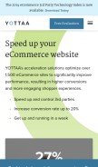How yottaa.com looks like on a mobile device such as an iPhone.