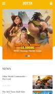 How yottagames.com looks like on a mobile device such as an iPhone.