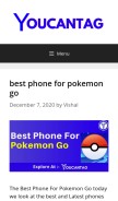 How youcantag.com looks like on a mobile device such as an iPhone.
