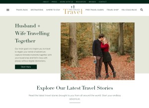 How youcouldtravel.com looks like on a tablet such as an iPad.
