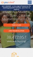 How youcubed.org looks like on a mobile device such as an iPhone.