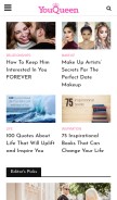 How youqueen.com looks like on a mobile device such as an iPhone.
