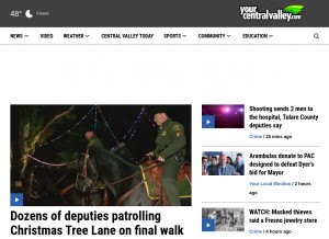 How yourcentralvalley.com looks like on a tablet such as an iPad.