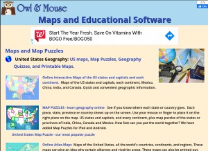 How yourchildlearns.com looks like on a tablet such as an iPad.
