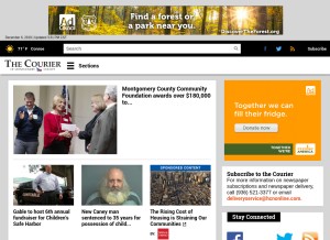 How yourconroenews.com looks like on a tablet such as an iPad.