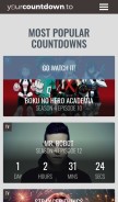 How yourcountdown.to looks like on a mobile device such as an iPhone.